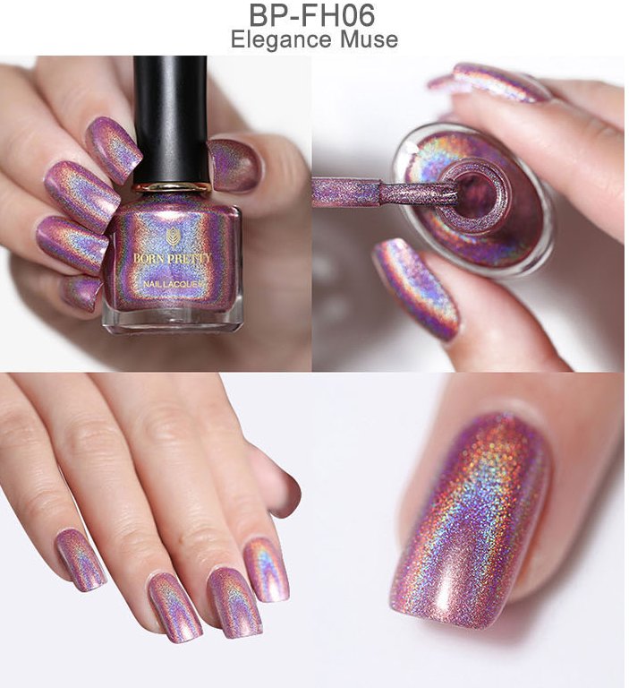 Holographic Flourish (Shades of Silver, Gold, Pink & Red)