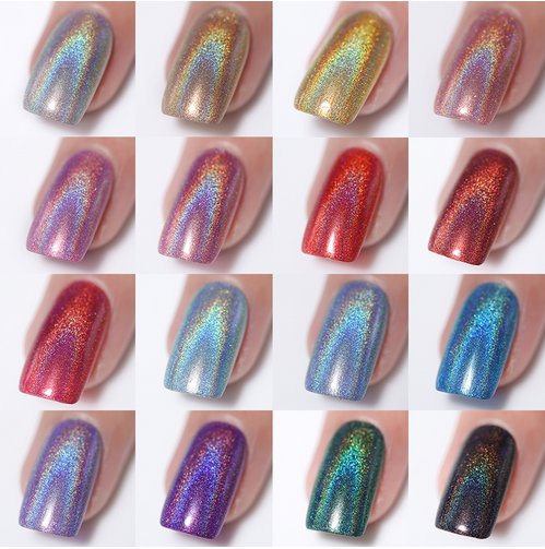 Holographic Flourish (Shades of Silver, Gold, Pink & Red)